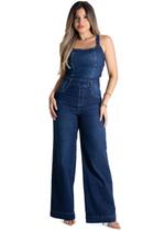 Macacão Jeans Sawary - 281378 - Azul médio 36