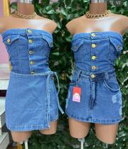 Macacão jeans (short-saia) Macacão jeans (short-saia)