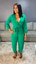 Macacão jogger, verde bandeira, TAM único, dona da moda Macacão jogger, verde bandeira, TAM único, dona da moda
