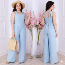 Macacão Juvenil Feminino Pantalona Alça de Amarrar Conforto e Estilo para Meninas Look Elegante Verão