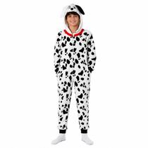 Macacão Juvenil Tiptop Dalmata Fleece Branco - 501201 Macacão Juvenil Tiptop Dalmata Fleece Branco - 501201