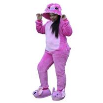 Macacão kigurumi - Angel (Personagem Lilo e Stitch) - GG Macacão kigurumi - Angel (Personagem Lilo e Stitch) - GG