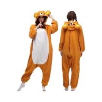 Macacão Kigurumi De Urso Rilakkuma Kawaii Para Adultos, Personagem De Anime, Pijamas De Desenho