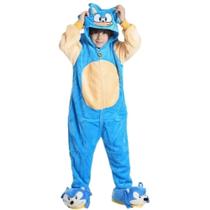 Macacão Kigurumi Infantil de 7 a 8 Anos Sonic Macacão Kigurumi Infantil de 7 a 8 Anos Sonic