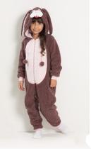 Macacão kigurumi infantil plush Coelho - mulher maravilha Macacão kigurumi infantil plush Coelho - mulher maravilha