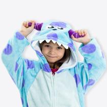 Macacão Kigurumi Infantil Sullivan Tamanho 9-10 Anos