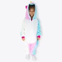Macacão Kigurumi Infantil Unicórnio Tamanho 7-8 anos