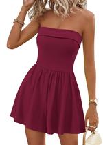 Macacão KIRUNDO Summer para mulheres casual vinho tinto GG