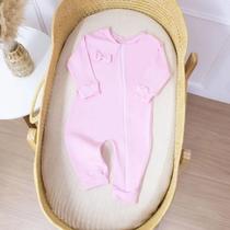 Macacão Lacinho Rosa Para Menina Basico Para o Dia A Dia Algodão Macacão Lacinho Rosa Para Menina Basico Para o Dia A Dia Algodão