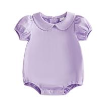 Macacão Lamuusaa Newborn Baby Summer de manga curta roxo 6-12M Macacão Lamuusaa Newborn Baby Summer de manga curta roxo 6-12M