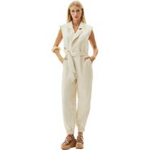 Macacão Lança Perfume Full Length AV24 Bege Feminino