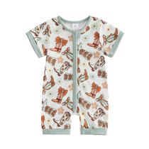 Macacão Lefyira Western Baby Girl Horse Print 12-18 meses