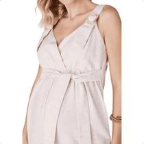 Macacao linho comfy c/ fivela areia