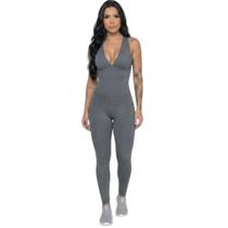 Macacão Liso Longo Com Bojo Vekyo Roupa para Academia Treino Suplex Moda Fitness Feminina Tamanho:MCor:CinzaGênero:Mul Macacão Liso Longo Com Bojo Vekyo Roupa para Academia Treino Suplex Moda Fitness Feminina Tamanho:MCor:CinzaGênero:Mul