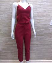 Macacão liso vermelho