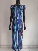 Macacão Listrado Colorido Tam P Macacão Listrado Colorido Tam P