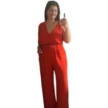 Macacão longo alfaiataria plus size lançamento natal