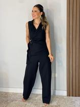 Macacão Longo Alfaiataria Transpassado Pantalona Sensorial Macacão Longo Alfaiataria Transpassado Pantalona Sensorial