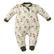 Macacão Longo Bebê com Zíper Menino Estampado Camping - Hug Macacão Longo Bebê com Zíper Menino Estampado Camping - Hug