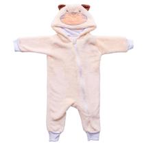 Macacão Longo Bebê Inverno Quentinho Com Orelhinhas P ao GG