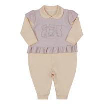 Macacão Longo Bebê Menina Le Bhua Linha Paraiso Amarelo 374