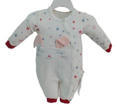 Macacão Longo Bebê Menina Le Bhua / Paraiso Bordado Rf 13331 Macacão Longo Bebê Menina Le Bhua / Paraiso Bordado Rf 13331