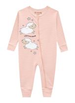 Macacão Longo Bebê Menina Listrado Ovelha