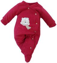 Macacão Longo Bebê Menina Plush Buckle Inverno Katita 27105 Macacão Longo Bebê Menina Plush Buckle Inverno Katita 27105