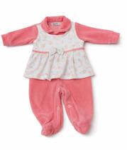 Macacão Longo Bebê Menina Plush Luxo Inverno Zafielo 707 - Macacão Longo Bebê Menina Plush Luxo Inverno Zafielo 707 -