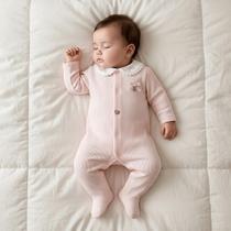 Macacão longo c/ golinha em tricot Ursa Rosa - Mini & Co. - Macacão longo c/ golinha em tricot Ursa Rosa - Mini & Co. -