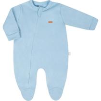 Macacão Longo Com Zíper Hug Azul Claro Macacão Longo Com Zíper Hug Azul Claro