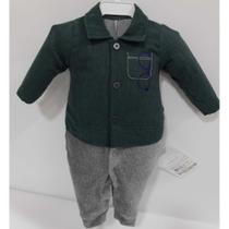 Macacão Longo Cotelê Bebê Menino Inverno Le Bhua Paraiso 454