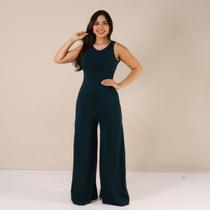 Macacão Longo de Malha Feminino Elegante Confortável Macacão Longo de Malha Feminino Elegante Confortável