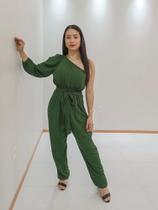 Macacão longo de um ombro só