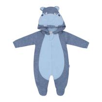 Macacão longo fantasy hippo menino na cor azul jeans - Miniclo (REF: 30445