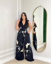 Macacão longo feminino estampado