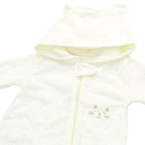 Macacão Longo Fofinho Plush com Capuz Gatinho Marfim Macacão Longo Fofinho Plush com Capuz Gatinho Marfim