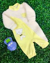 Macacão Longo Infantil Masculino Plush Ted Amarelo