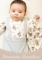 Macacao longo jardineira algodão egipicio mini coo cachorros