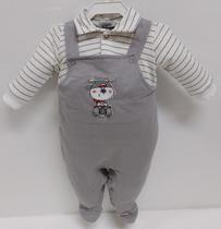 Macacão Longo Jardineira Moletino Bebê Menino Zafielo 611