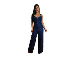 Macacão Longo Jeans Macacão Longo Jeans