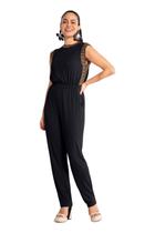 Macacão Longo Lunender Regata Preto