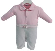 Macacão Longo Luxo Bebê Menina Finta Conjunto Zafielo Rf 522