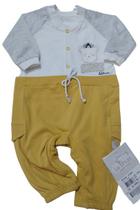 Macacão Longo Luxo Bebê Menino Bordado Le Bhua Paraiso 13645