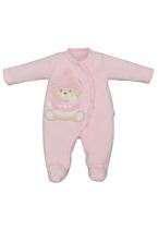 Macacão Longo Menina Urso Rosa Upi Uli