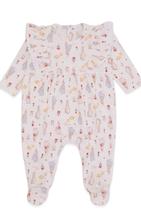 Macacao longo mini coo babadinho estampado algodão egipicio gardem