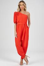 Macacão Longo PKS Um Ombro Só Laranja