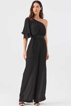 Macacão Longo PKS Um Ombro Só Preto Macacão Longo PKS Um Ombro Só Preto