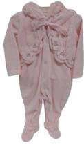Macacão Longo Plush Bebê Menina Capuz Colete Paraiso 14521