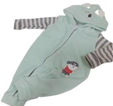 Macacão Longo Plush Bebê Menino Inverno Capuz Bordado 2130 Macacão Longo Plush Bebê Menino Inverno Capuz Bordado 2130